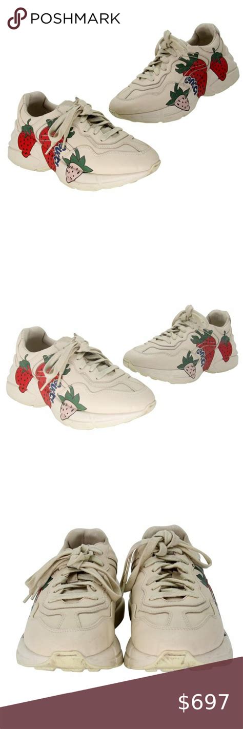 poshmark mens gucci shoes|Gucci sneakers strawberry.